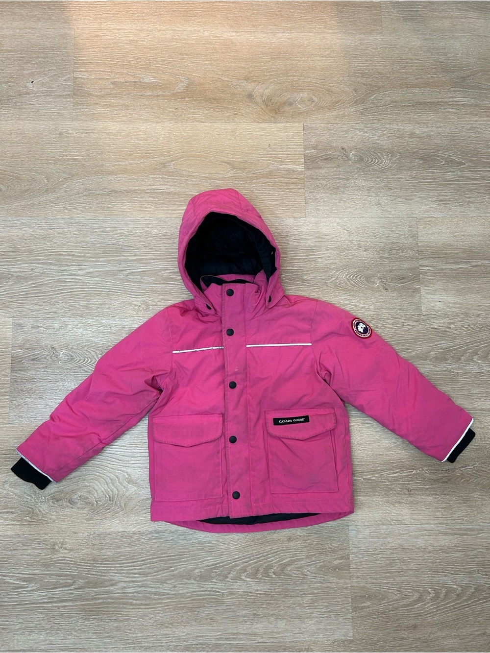 Canada Goose Kids Down Parka Jacket Pink Size 4-5 Arctic Program Hooded